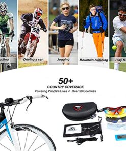 MEKBOK men's polarized sports bike sunglasses with 5 interchangeable lenses for running, golf, fishing, hiking, baseball 14 51xgZCgwhsL