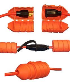 Electriduct Cord Connect Water-Tight Outdoor Lawn Garden Power Extension Housing Cord Lock Protect Holiday Decoration Light Plugs - Green (2 Pack) 2 Pack 11 51xgbe87c L