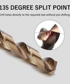 Alternative view of Hymnorq Metric M35 Cobalt Steel Extremely Heat Resistant Twist Drill Bits with Straight Shank Set of 13pcs to Cut Through Hard Metals Such as Stainless Steel and Cast Iron 13pcs(Plastic Case)