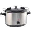Courant 6-Quart Slow Cooker with Locking Lid, Warm Settings, Stainproof Stoneware Pots and Glass Lids – Stainless Steel 40 51xs eYtWUL