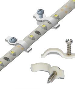 SpiritLED 100 Lots Strip Light Mounting Bracket,One Side Fixing,Screws Included (Ideal for Waterproof Strip Width 10mm(3/8") Ideal for Waterproof Strip Width 10mm(3/8") 13 51xsqQlajiL