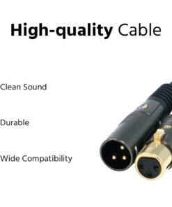 Monoprice XLR Male to XLR Female Cable - 6 Feet - Black, 16AWG, Gold Plated, Microphone & Interconnect - Stage Right Series 6ft Premier Series 4 51xu52GP0iL