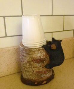 Black Bear Cub Climbing a Birch Pen Pencil Holder Cup, 4.25-inch 16 51xw9ypUcwL