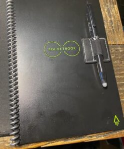 Rocketbook Core Reusable Smart Notebook | Innovative, Eco-Friendly, Digitally Connected Notebook with Cloud Sharing Capabilities | Dotted, 6" x 8.8", 36 Pg, Infinity Black, with Pen, Cloth, and App Included 1 Inifinity Black Executive 41 51y s8ghKJL