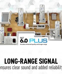 Panasonic KX-TGE274S Link2Cell Bluetooth 4 Cordless Handsets Phone with Large Keypad, Silver 16 51y1D3SgrML