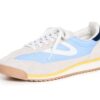 TRETORN Women's Rawlins Casual Lace-Up Sneakers 6 Light Taupe/Blue/Yellow