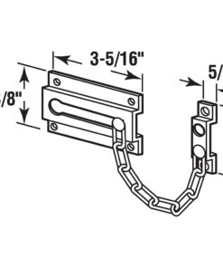 Alternative view of Defender Security U 10304 Chain Door Guard – Door Chain Lock for Door and Home Security, 3-5/16 In., Solid Brass Construction with a Satin Nickel Finish (Single Pack)