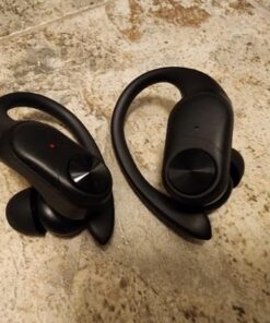 Bluetooth Headphones Wireless Earbuds 80hrs Playtime Wireless Charging Case Digital Display Sports Ear buds with Earhook Premium Deep Bass IPX7 Waterproof Over-Ear Earphones for TV Phone Laptop Black M 35 51yGuMPLiQL