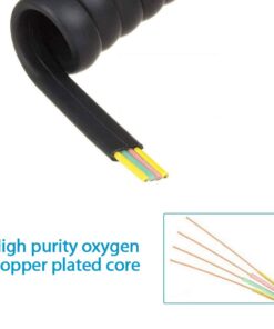 SHONCO Phone Cord Landline, 2 Pack Black Coiled Telephone Handset Cord 23 Ft Uncoiled / 3 ft Coiled Telephone Cord Line Wire Telephone Accessory balck(23ft) 11 51yJut3dgLL
