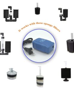 Aquapapa Corner Filter Bio Sponge Ceramic Air Pump Driven for Fry Shrimp Nano Fish Tank Aquarium XY-2008 (Ship from CA USA) 1-Pack 19 51yKpJykfNL