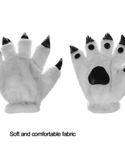 Luwint LED Finger Flashing Bear Paw Gloves Novelty Lights Up Glow Blink Show Prop Toy for Werewolf Cat Monster Costume One Size 12 51yPQ1m30SL