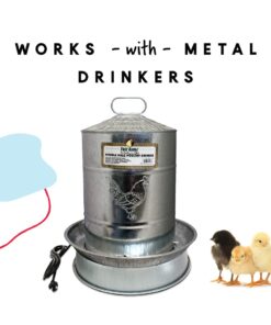 Manna Pro Chicken Supplies | Chicken Waterer Heated Base | Harris Farms Poultry Drinker | Chicken Coop Accessories Drinker Base 13 51yYoGgpu5S
