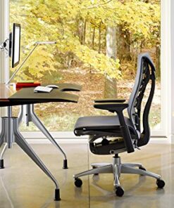 Alternative view of Herman Miller Embody Ergonomic Office Chair | Fully Adjustable Arms and Carpet Casters | Black Rhythm