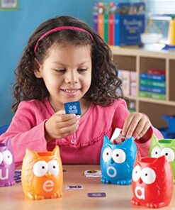 Learning Resources Vowel Owls Sorting Set, Word Recognition, Assorted Colors, Set of 6, Ages 5+ 29 51yf93De51L