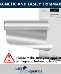 Stainless Steel Magnetic Dishwasher Door Cover, Dishwasher Cover, Dishwasher Magnet Cover, Dishwasher Appliance Wrap (23.5 x 26 Inches, Easily Trimmable) 26 Inch 24 51ygRLbF0oL