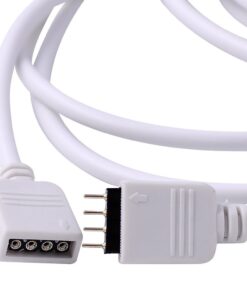 RGBZONE 2 Pack 2.5M 8.2ft Extension Cable Connect Female Plug to SMD 5050 RGB LED Strip Light with Free 4pcs 4pin Connector 2.5 8 51ykesLyKQL