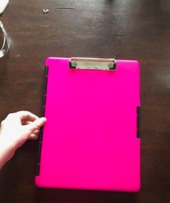 Dexas 3517-806 Slimcase 2 Storage Clipboard with Side Opening, Neon Pink. Organize in Style for Home, School, Work, or Trades! Ideal for Teachers, Nurses, Students, Homeschooling, and Beyond. 14 51ynhyNY4ZL