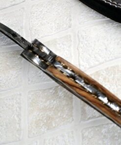 FN-41 Custom Handmade Damascus Steel Folding Knife- Stunning Piece of Art. (Case/Colors May vary) 10 51yq7BEmGwL