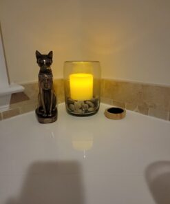 Top Collection Goddess Bastet Statue - Ancient Egyptian Goddess of Protection Sculpture in Premium Cold Cast Bronze - 8-Inch Collectible Fertility Cat Figurine 57 51yqHASlKL