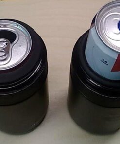 Asobu Frosty Beer Holder 2 Go Vacuum Insulated Double Walled Stainless Steel Beer Can and Bottle Cooler with Beer Opener Eco Friendly and Bpa Free (black) Black 31 51yt20Cr0lL