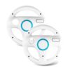 Beastron Bluetooth Mario Kart Racing Wheel Compatible with Nintendo Wii, 2 Sets White Color Bundle