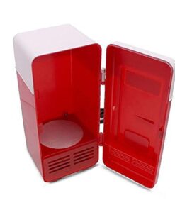 KUJOBUY Single Can Cooler Red USB Powered Retro One Can Drink Mini Fridge Thermoelectric Cooler for Desk Home Office Dorm Unique Gift for Students or Office Workers 8 51yyNcAwvgS