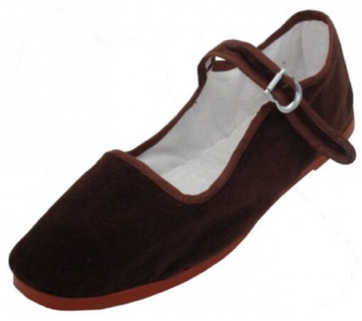 Shoes 18 Womens Cotton China Doll Mary Jane Shoes Ballerina Ballet Flats Shoes 6 118 Brown Micro