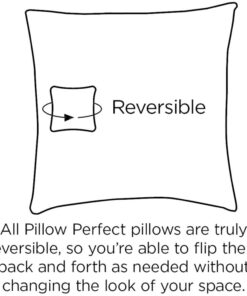 Alternative view of Pillow Perfect Fresco Solid Indoor/Outdoor Wicker Patio Sofa/Swing Cushion, Weather and Fade Resistant, 18" x 45", Black 18" x 45"