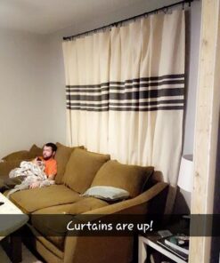 Set of 14 Decorative Drapery Curtain Clip Rings, 2" Interior Diameter, Black Premium Iron Metal Material 32 51z90N5ShL