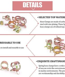 Hilitchi 72 pcs Spring Band Type Action Fuel/Silicone Vacuum Hose Pipe Clamp Low Pressure Air Clip Clamp (10 x 7mm 10mm 11mm 14mm 16mm 17mm) 11 51zA iWabwL