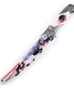 Etrading American Flag Wolf Fantasy Dagger Bowie Knife w/Sheath 7 51zAdaIHEML