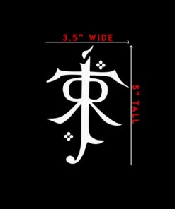 Bargain Max Decals - LOTR Tolkien Monogram Sticker Decal Notebook Car Laptop 5" (White) 14 51zDo7IMnOL