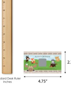 Big Dot of Happiness Woodland Creatures - Baby Shower or Birthday Party Game Scratch Off Cards - 22 Count 10 51zF7RwG1DL