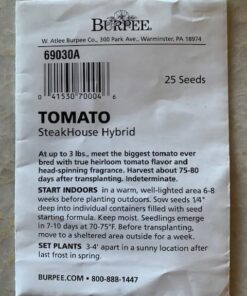Burpee SteakHouse Hybrid Non-GMO Large Beefsteak Garden Produces Giant 3 LB Fresh Tomatoes | Vegetable Planting, 25 Seeds 38 51zMUaRe3IL