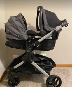 Graco Modes Nest Travel System, Includes Baby Stroller with Height Adjustable Reversible Seat, Pram Mode, Lightweight Aluminum Frame and SnugRide 35 Lite Elite Infant Car Seat, Sullivan Modes Nest w/ Height-Adjustable Seat 50 51zMb4qybL