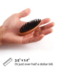 ZEUS Boar Bristle Beard & Mustache Brush for Men, 3.5" Firm-Bristle Small Travel Beard Brush - Made in Germany FIRM BRISTLES 21 51zNfK8B3tL