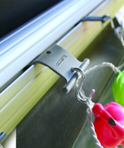 Alternative view of Camco Gray RV Party Light Holder - Easily Slides Into Awning Roller Bar Channel, Each Hanger Supports Up to 15 lbs - 7 Pack (42693) Awning Light Holder
