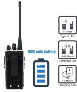 Retevis RT7 Walkie Talkies for Adults Rechargeable 16CH Hand Free Emergency Long Range Two Way Radio with Earpieces(Silver Black,5 Pack) with original G shape earpiece 20 51zTrlrUn3S