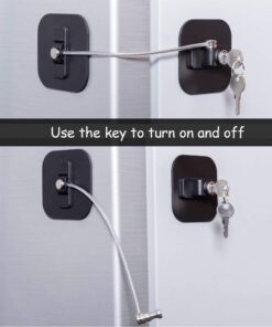 Alternative view of Refrigerator Lock,Fridge Lock with Keys,Freezer Lock and Refrigerator Lock for Child Proof(Fridge Lock-Black 1Pack)