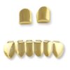 Careland Gold Grillz Hip Hop Gold Plated 2pcs Single Top and 6pcs Bottom Teeth Grillz for Men + 2 Extra Molding Bars 27 51zd3ysD6UL
