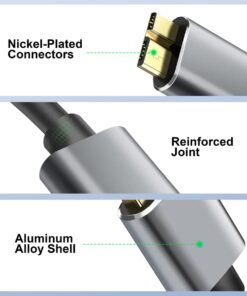 Alternative view of Micro B Cable, USB 3.0 A Male to Micro USB 3.0 Sync Cord,Data Wire Compatible with Toshiba,Seagate,Samsung, My Passport and More External Hard Drive(1M/Black&Gold)