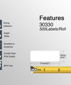 Alternative view of BETCKEY - Compatible DYMO 30330 (3/4" x 2") Multipurpose Labels - Compatible with DYMO Labelwriter 450, 4XL & Zebra Desktop Printers [16 Rolls/8000 Labels] 3/4" x 2"