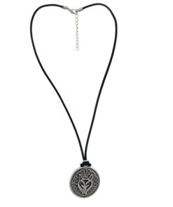 Deva Designs Celtic Wisdom Wolf Pewter Pendant 16 in. Cord Necklace 8 51ziceZm40L