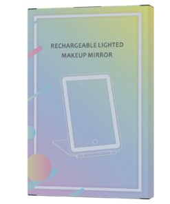 FUNTOUCH Rechargeable Travel Makeup Mirror with 72 Led Lights, Portable Lighted Beauty Mirror, 3 Color Lighting, Dimmable Touch Screen, Tabletop LED Folding Cosmetic Vanity Mirror White 29 51zid3KPLOL