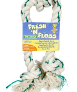 Booda Fresh N Floss 3 Knot Tug Rope Dog Toy, X-Large, Spearmint 24 51zrt26XD3L