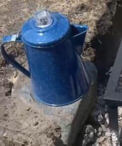 GSI Outdoors Percolator Coffee Pot | Enamelware Campfire Coffee Boiler Kettle for Outdoor Camping Cookware, Cabin, RV, Kitchen, Hunting & Backpacking Blue 8 cup 25 51zuHf3IBhL