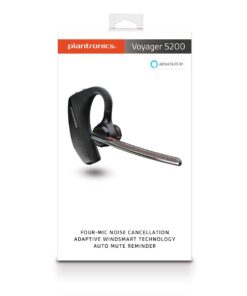 Poly Voyager 5200 Wireless Headset (Plantronics) - Single-Ear Bluetooth Headset w/Noise-Canceling Mic - Ergonomic Design - Voice Controls - Lightweight - Connect to Mobile/Tablet via Bluetooth 29 51zvkCy7KTL
