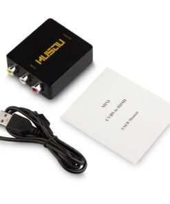 Musou RCA AV Composite to HDMI Video Audio Converter Adapter Mini RCA to HDMI Box Support 1080P for TV/PC/PS2/Blue-Ray DVD,Black AV to HDMI 22 51zxEHP6UfL