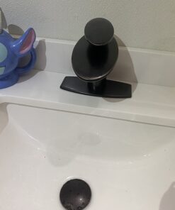 Wovier Faucet Plate,Oil Rubbed Bronze Sink Hole Cover Plate,6" Escutcheon Plate 304 Stainless Steel Deck Plate for 1 or 3 Hole Bathroom or Kitchen Sink Faucet Mixer Tap,Black Oil Rubbed Bronze 23 61 0hSMOdHL