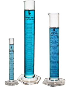 213C2 Karter Scientific Glass Graduated Cylinder 3 Piece Set 10, 50 & 100ml 10 61 2p7s OuL